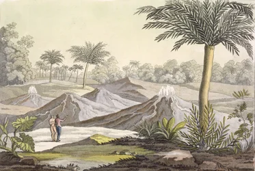 Vulcano di Ario di Turbaco vicino a Cartagena, Colombia, da 